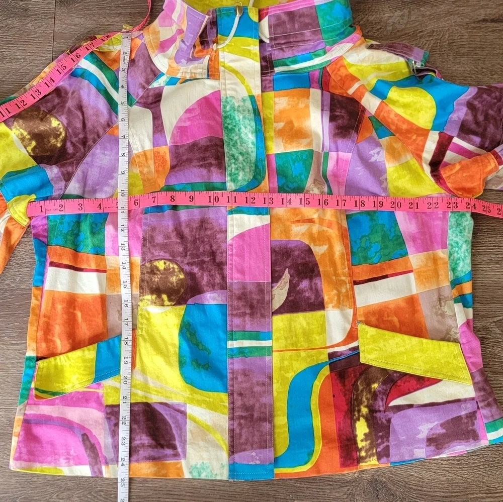 Multicolor Abstract Geometric Jacket #1494 - Picture 15 of 16